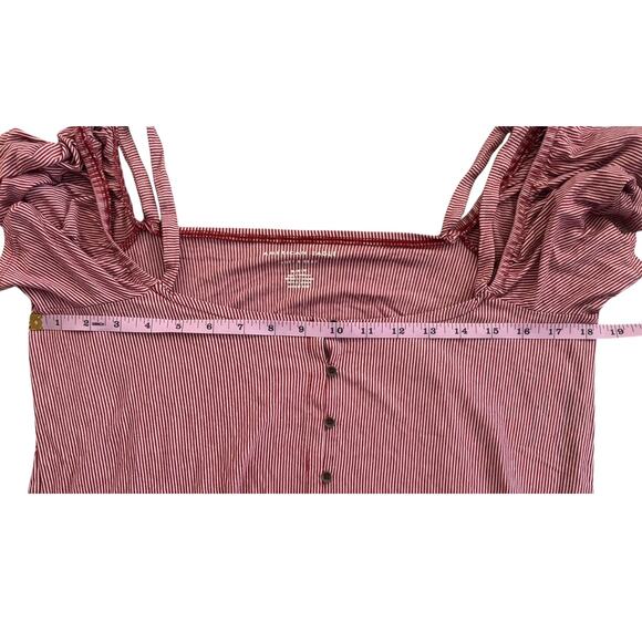 American Eagle Striped Button-Up Top Womens Size M - Picture 4 of 6